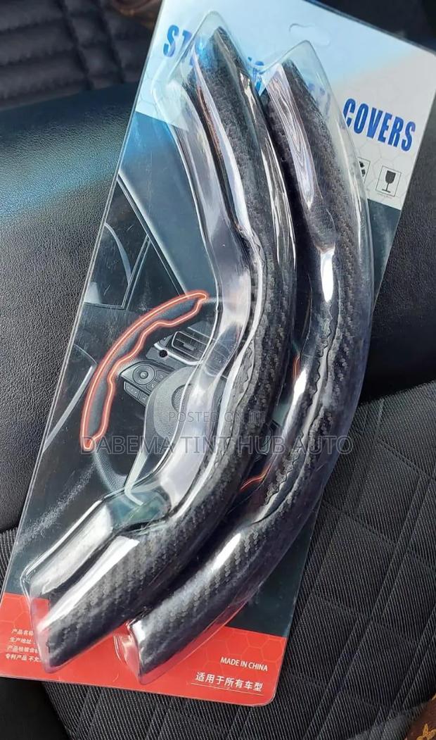 Carbon Fiber Steering Wheel Cover Grips - thumbnail 2