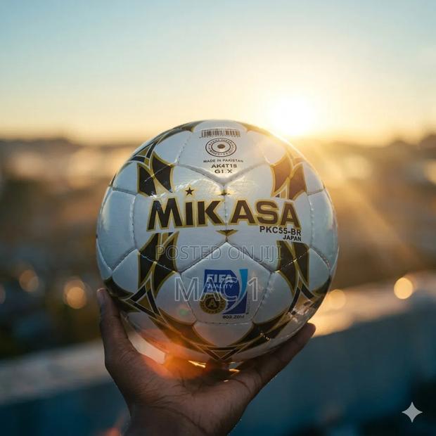 High-Quality Mikasa Soccer Ball - Black/Gold Star Panel