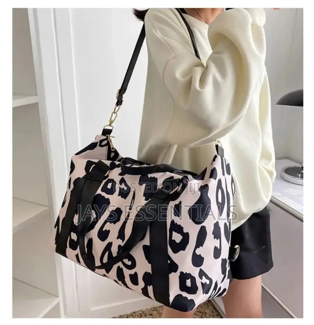Large Leopard Travel Duffle Bag