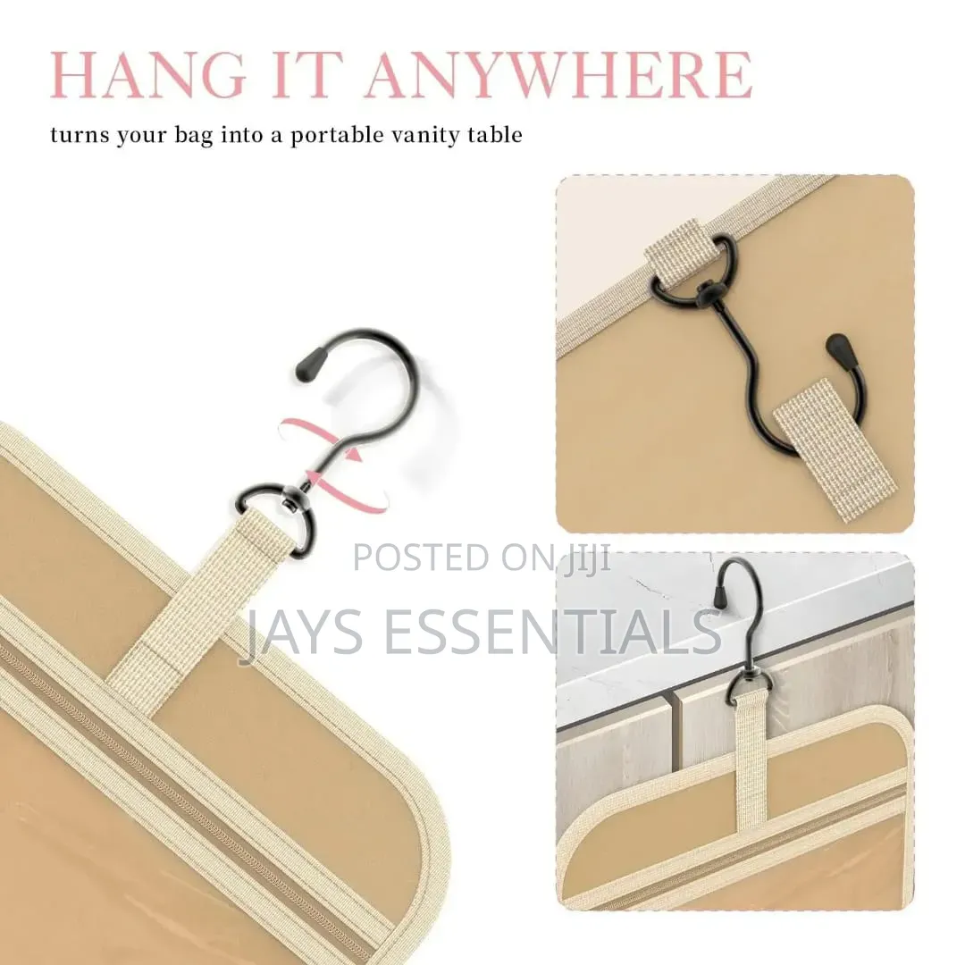 Waterproof Toiletry Bag With Hanging Hooks
