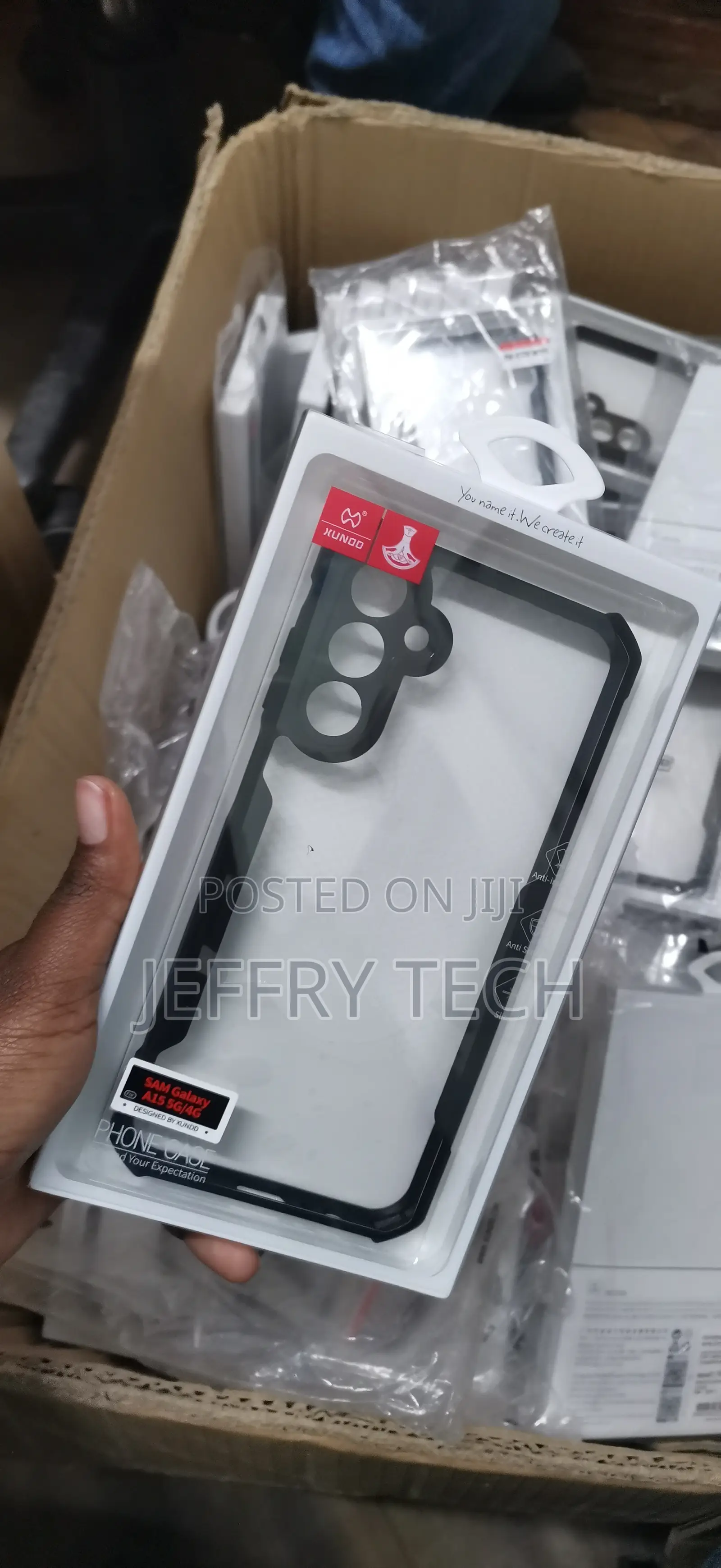 Clear Shockproof Bumper Case for the Samsung Galaxy A15 5g.
