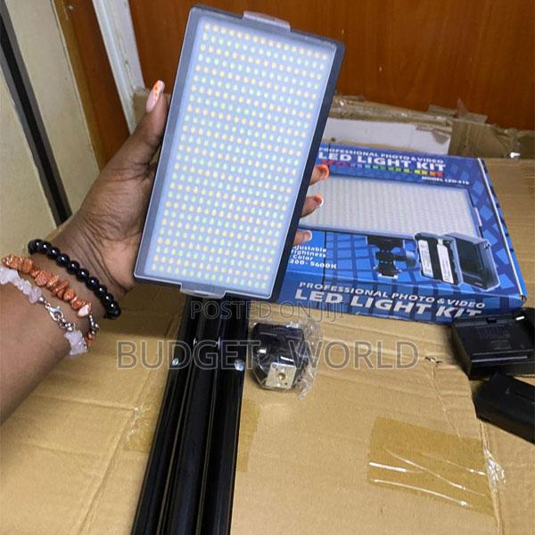 416 Led Camera Video Light Panel With Adjustable Tripod Stand