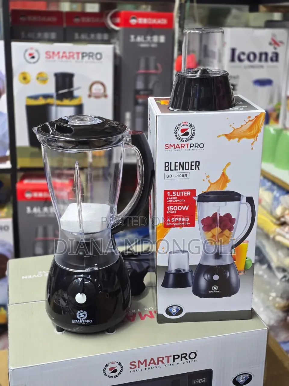 *Smartpro 2 in 1 Blender *
*1500w Powerful Motor*