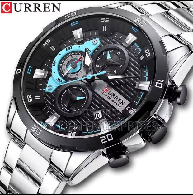 Black Silver Curren Gents Watch #8402