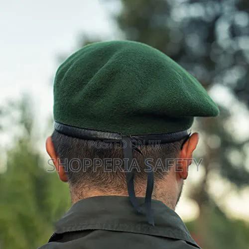 Green Cotton Beret