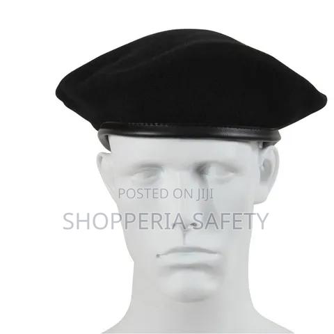 Black Cotton Beret - thumbnail 2