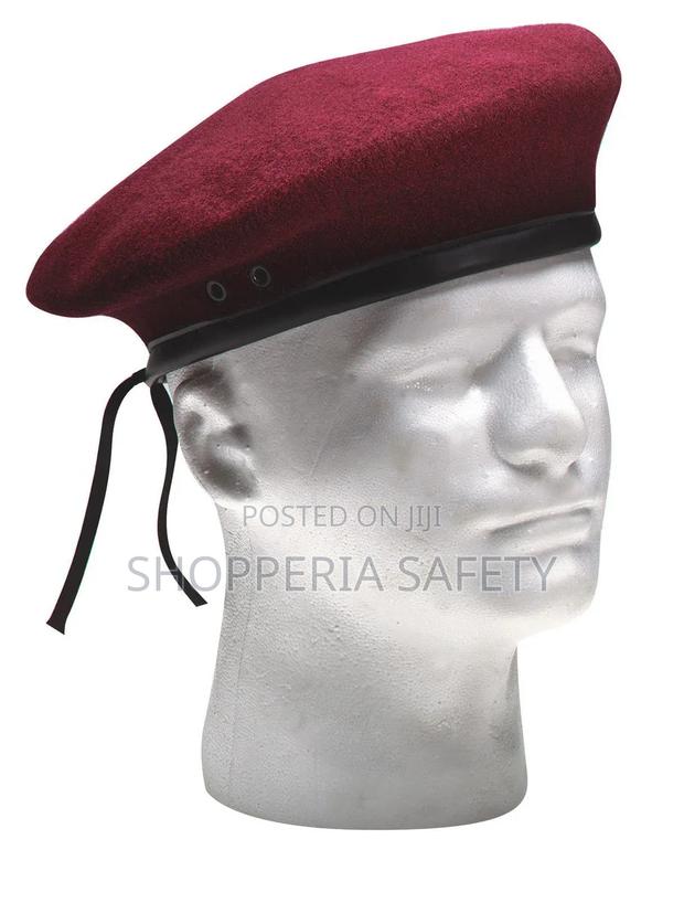 Maroon Cotton Beret - thumbnail 2