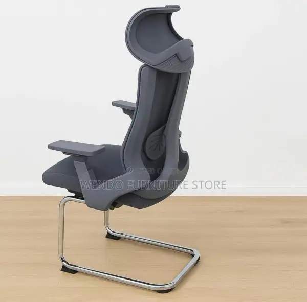 Office Chair : Black Mesh Back Visitor Office Chair - Chrome Base