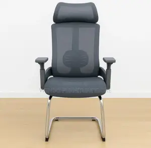 Office Chair : Black Mesh Back Visitor Office Chair - Chrome Base