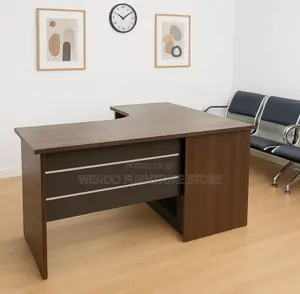 Office Desk : 1.2m Contemporary L-Shaped Executive Office Desk