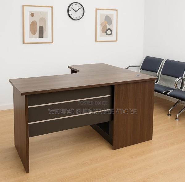 Office Desk : 1.2m Contemporary L-Shaped Executive Office Desk - thumbnail 2