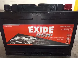 Din 70 A.G.M Exide Battery (Made in India)
