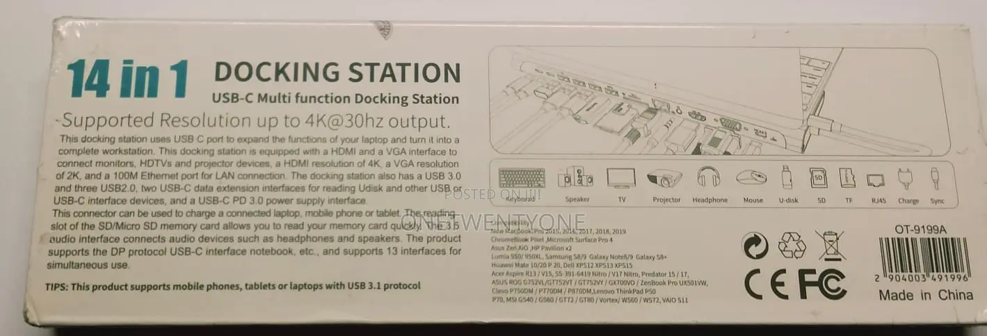 14-in-1 Usb-C Multi-Function Docking Station