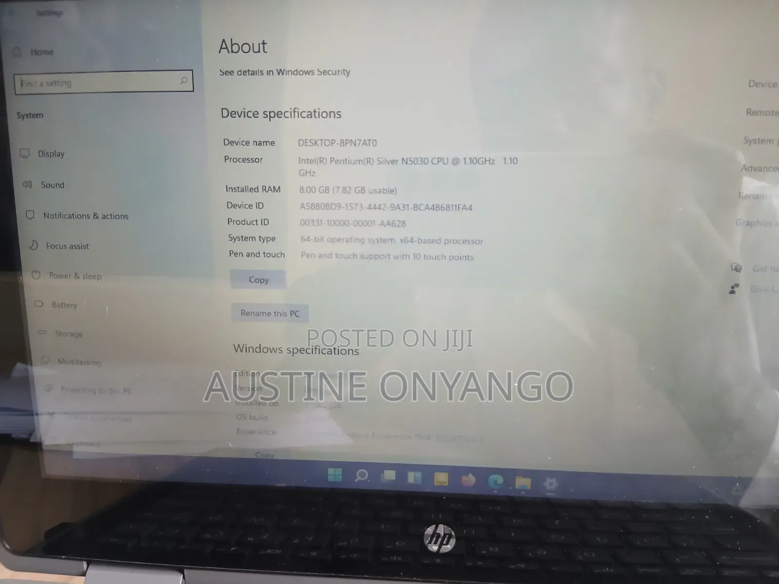 Laptop HP ProBook X360 11 G5 EE 8GB Intel Pentium SSD 256GB