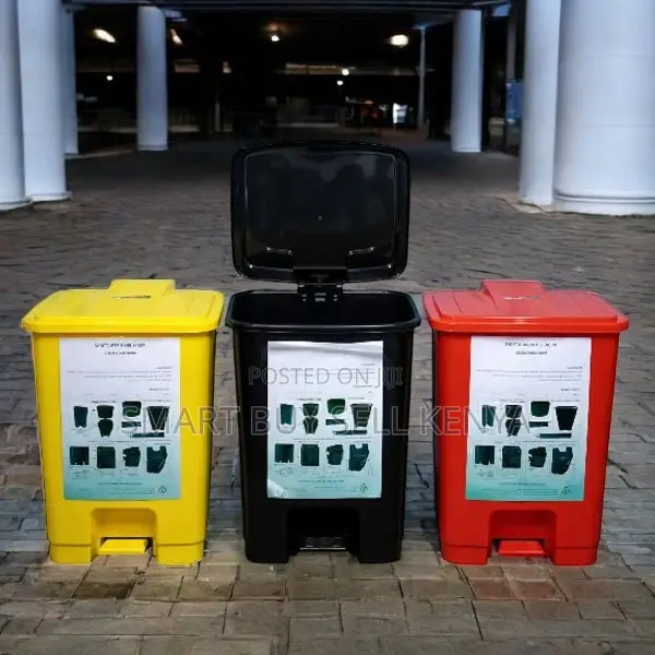 Durable Build Modern Style 30l Hard Plastic Step Pedal Waste Bin