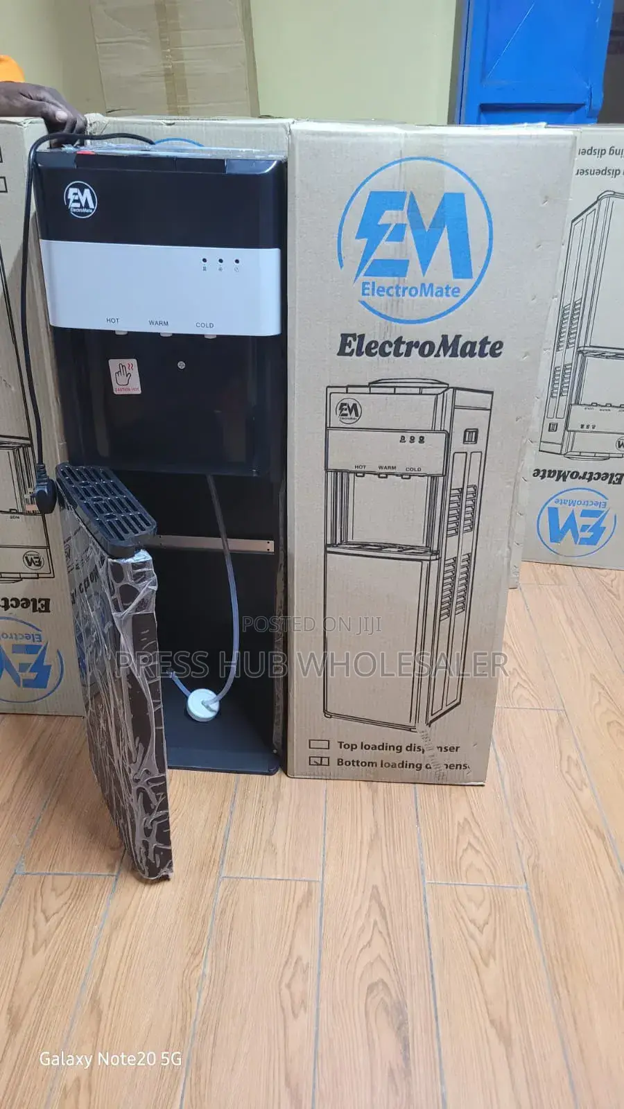 Electromate 3-Tap Bottom Load Water Dispenser in Black.