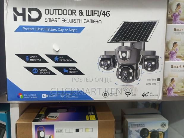 4g Solar CCTV Camera Triple Lens Solar CCTV Camera