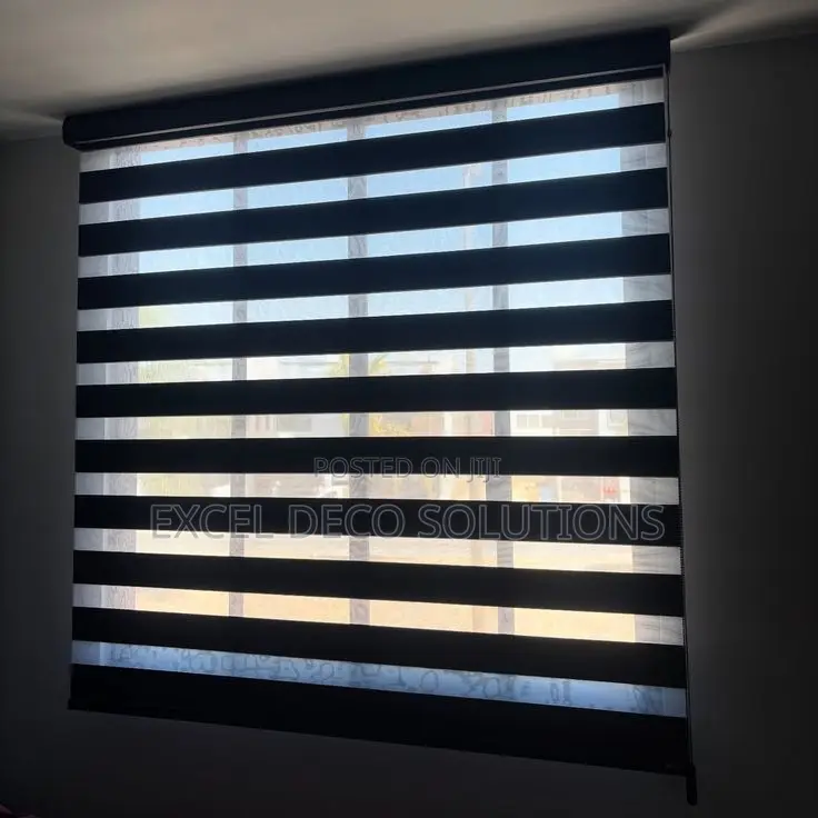Zebra Roller Blinds With Elegant Striped Fabric Design