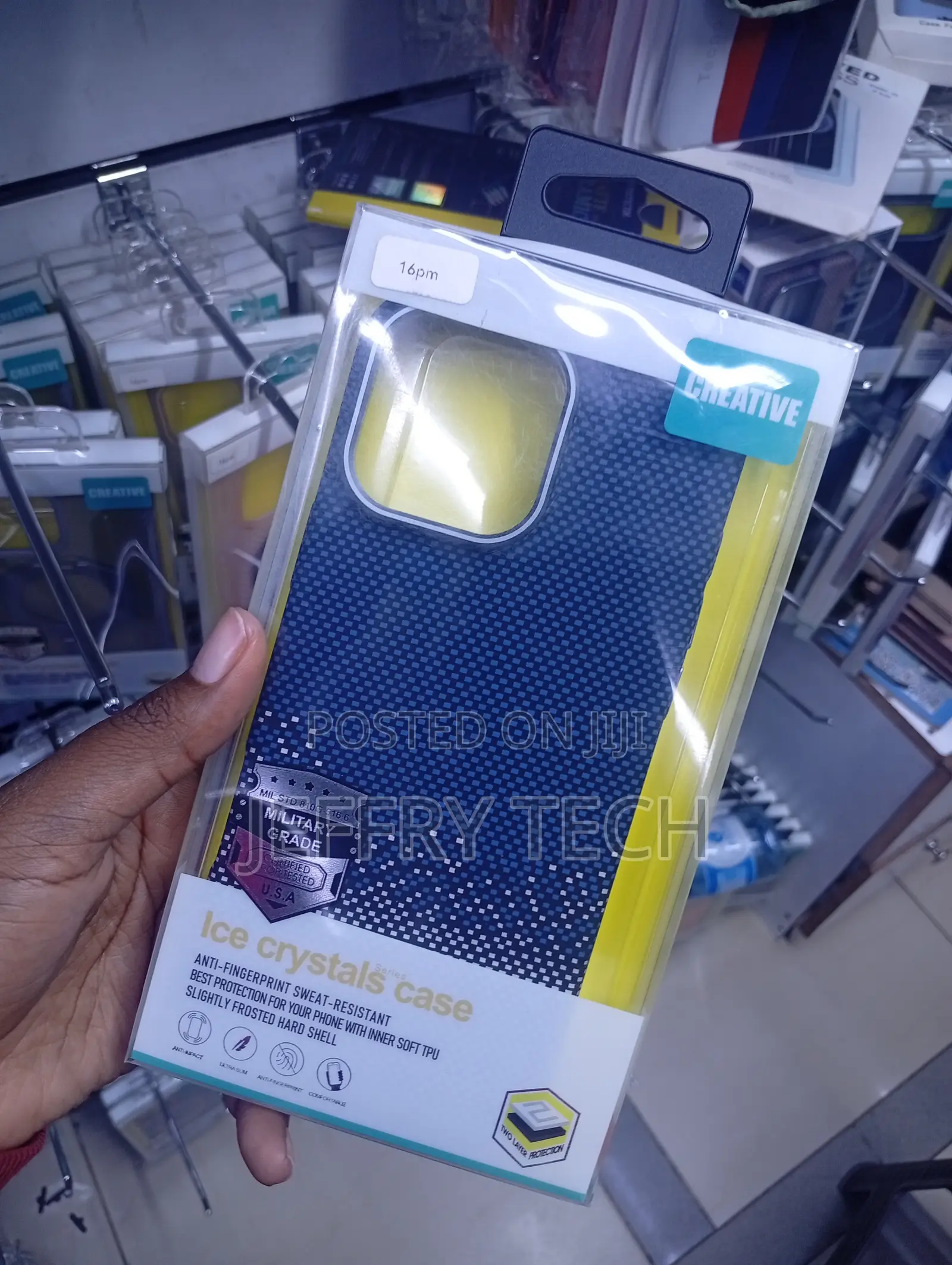 iPhone 13 Pro Max Anti-Fingerprint Sweat-Resistant Ice Crystals Case