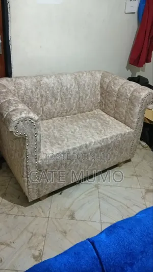 Brown White 2 Seater Chester Sofa