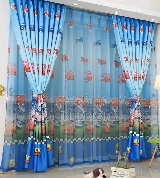 Soft Playful Cartoon Curtains