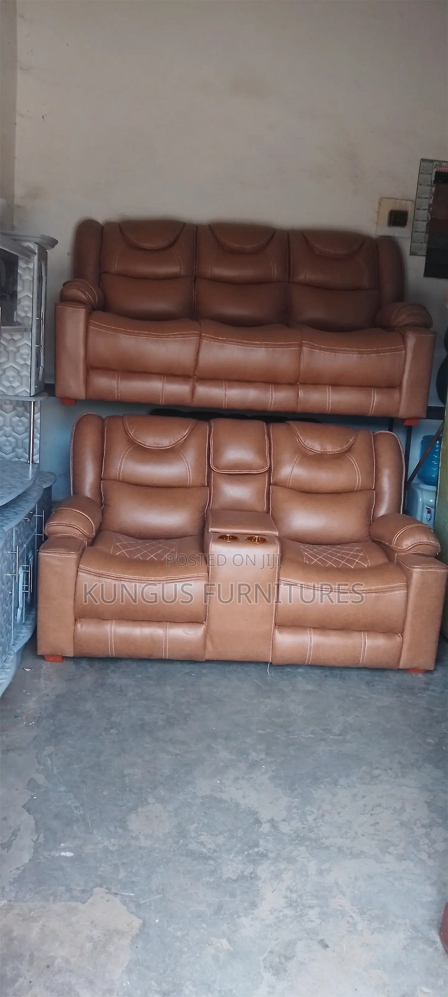 Brown Semi Recliner Seat