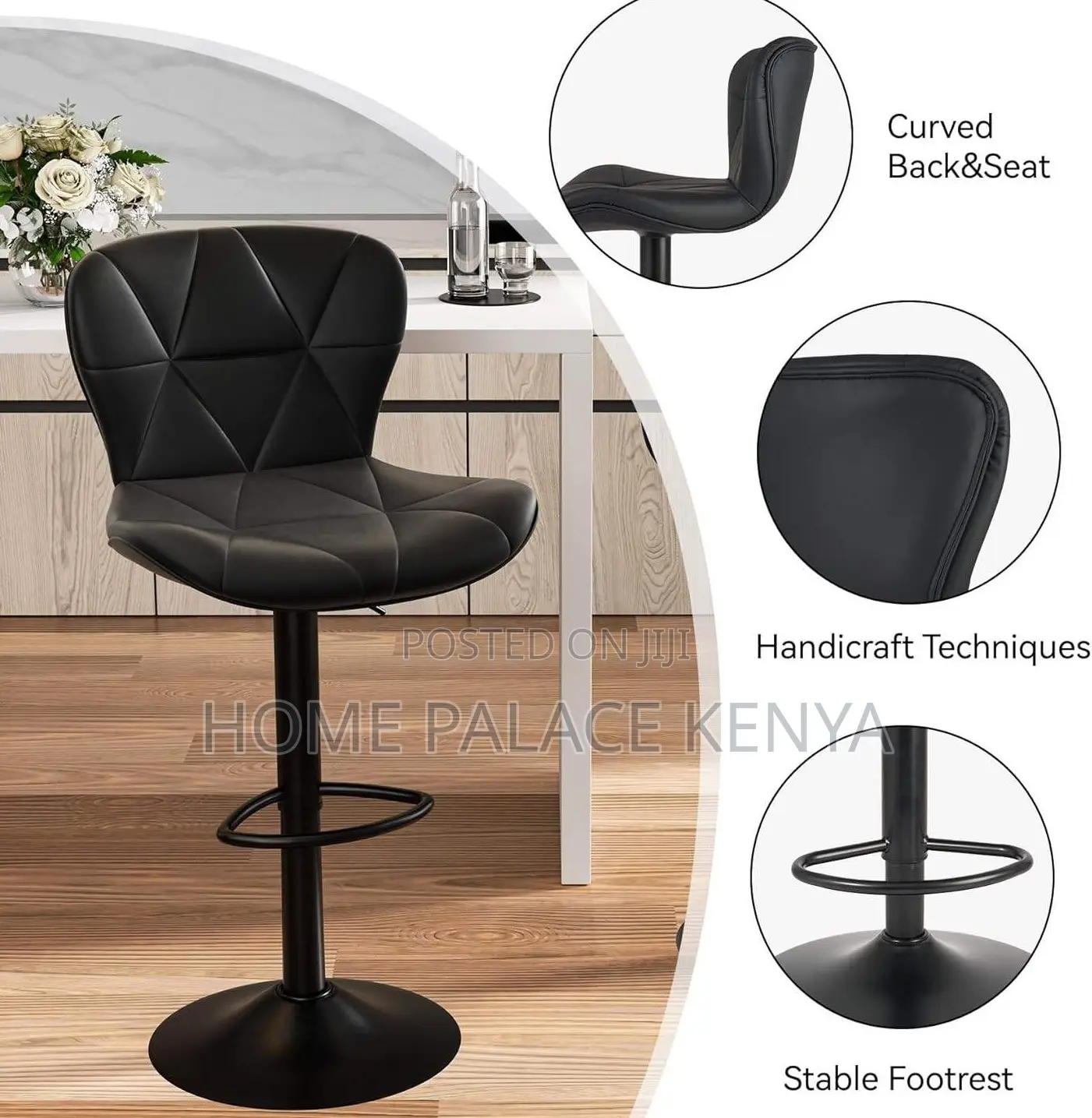 Bar Chair: Adjustable Kitchen Bar Stool With Gas Lift