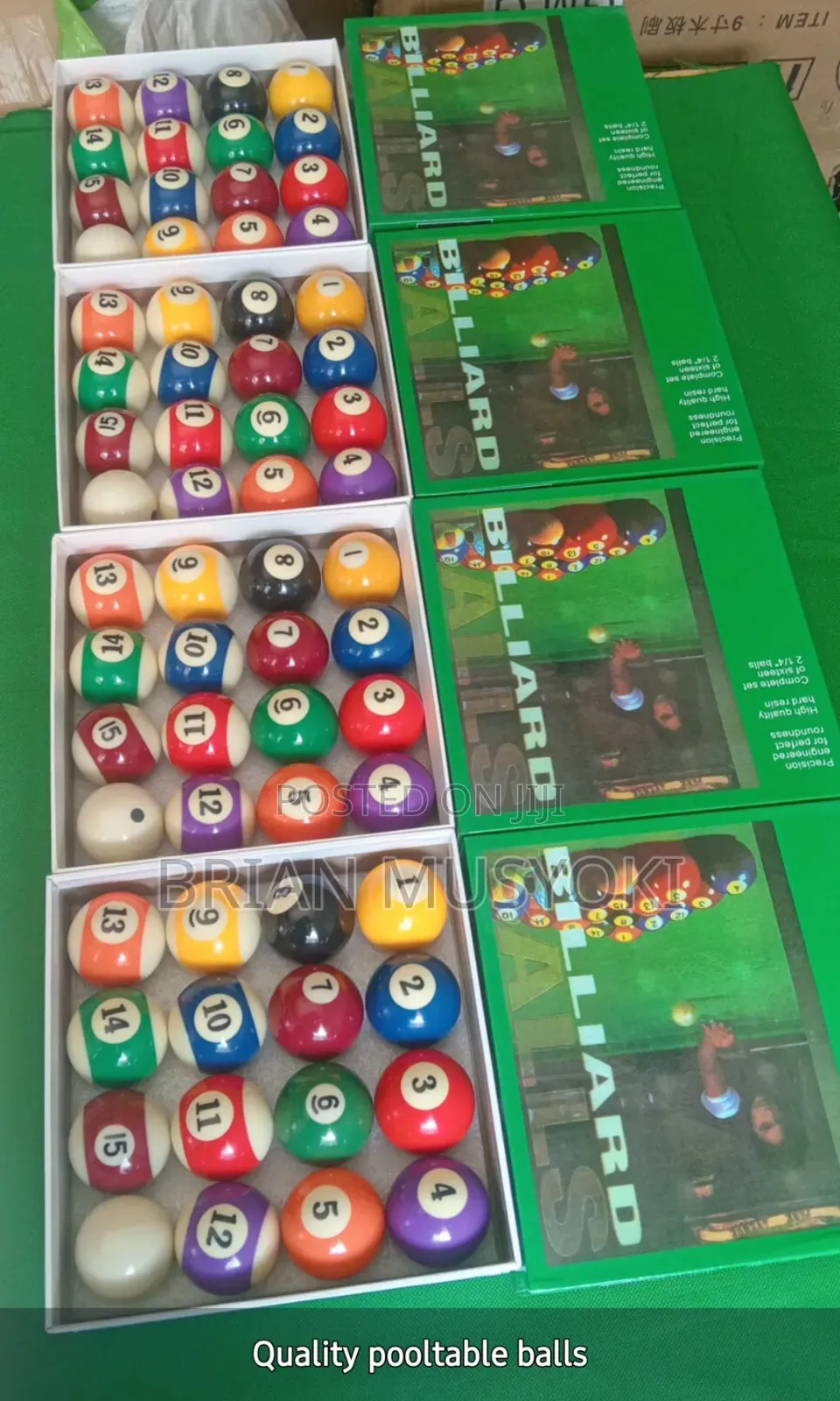 Pool Table Balls Numbered