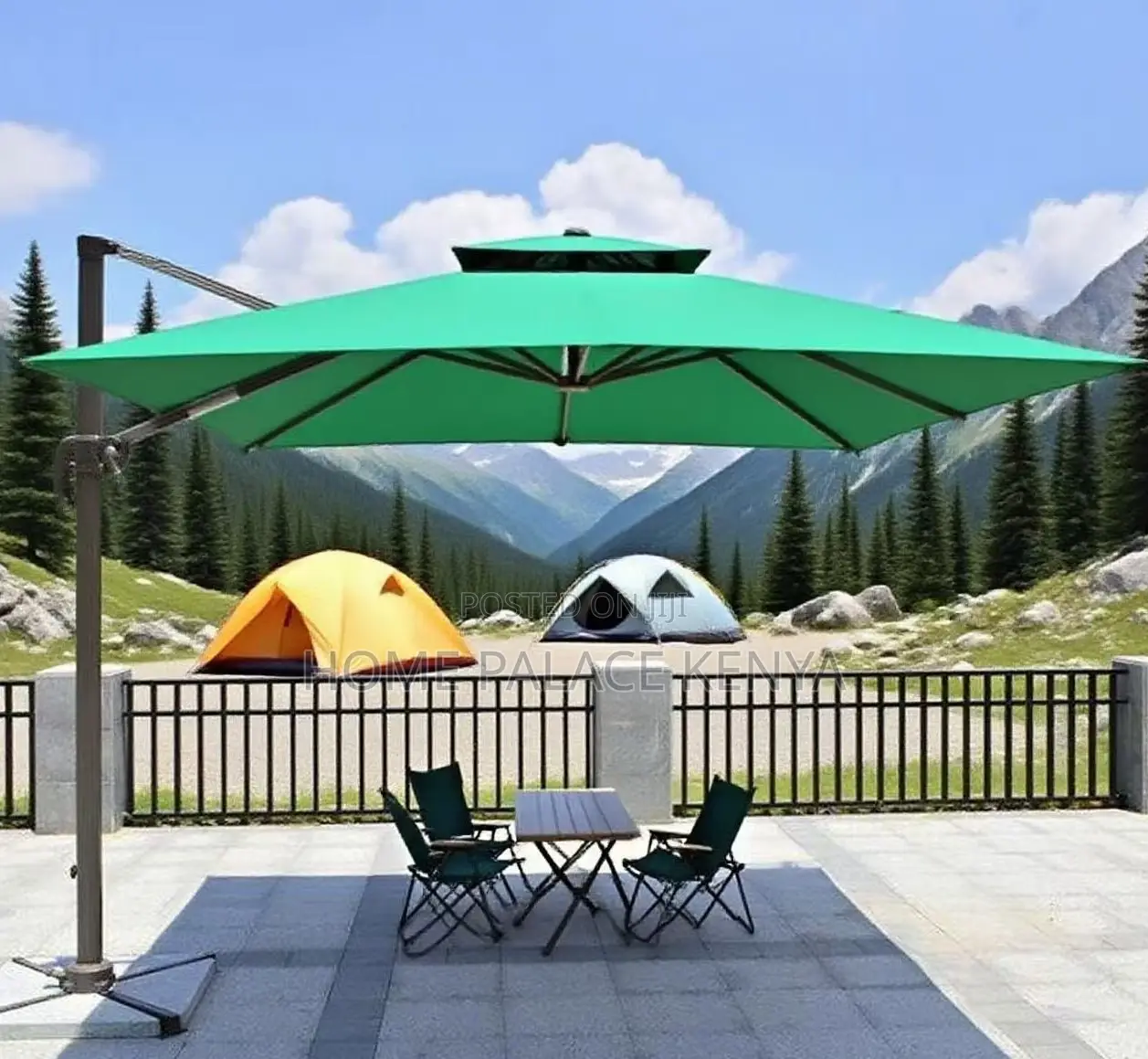 Outdoor Sunshade: Cantilever Patio Umbrella With Durable Stand