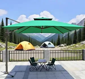 Outdoor Sunshade: Cantilever Patio Umbrella With Durable Stand
