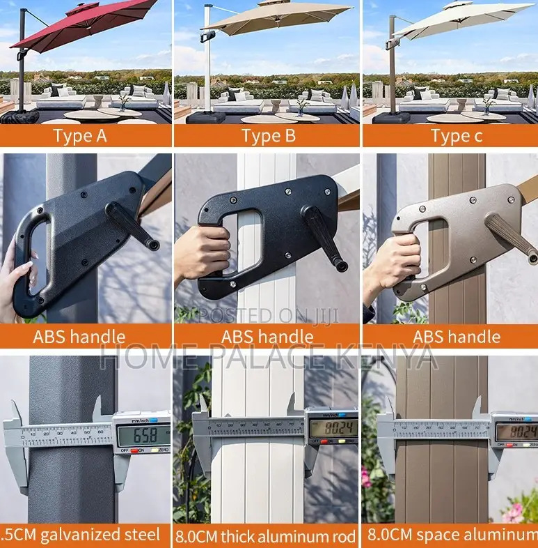 Outdoor Sunshade: Cantilever Patio Umbrella With Durable Stand