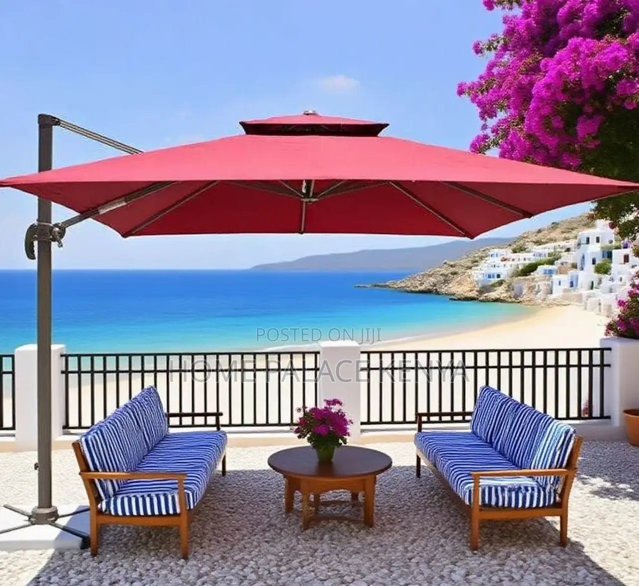 Outdoor Sunshade: Cantilever Patio Umbrella With Durable Stand