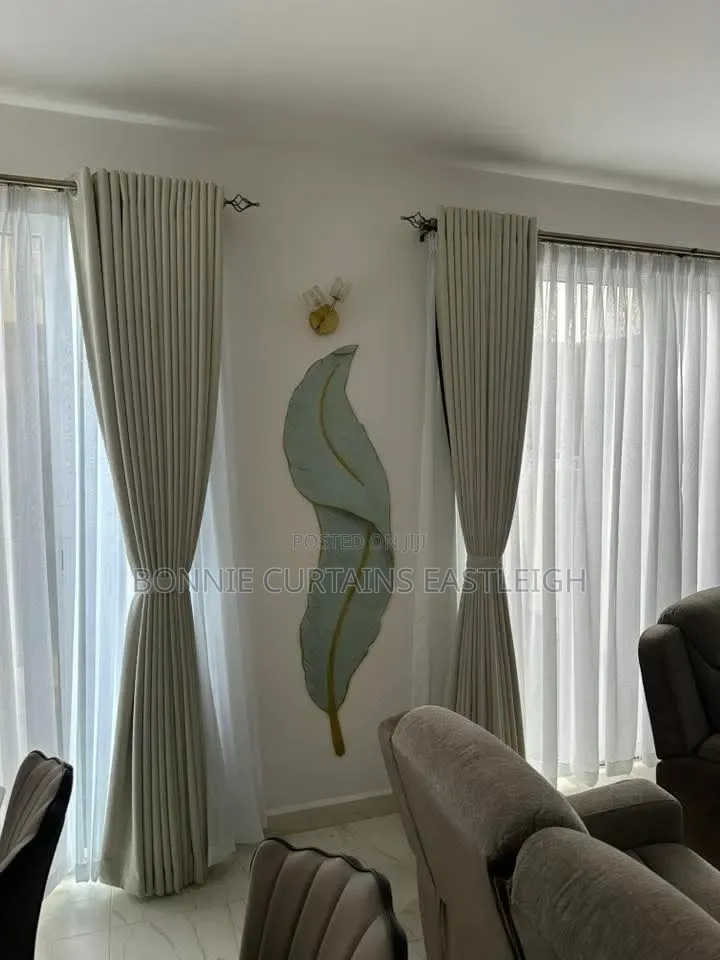 Cream Amazing Curtains for Both Rooms