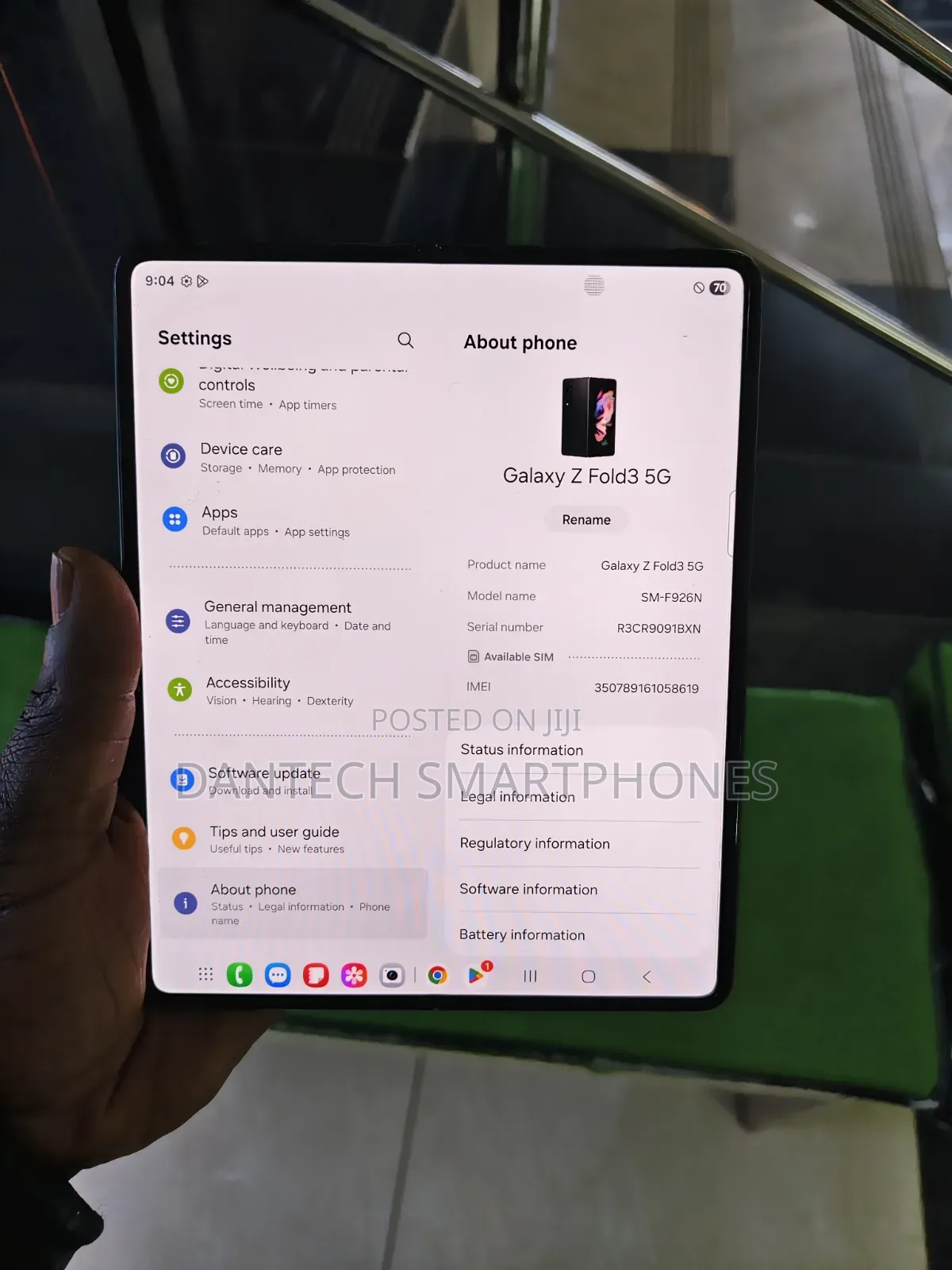 New Samsung Galaxy Z Fold 3 256 GB Black