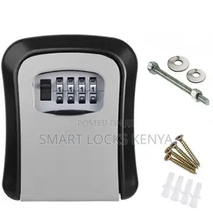 Keylock Box - Waterproof, Wall-Mounted, Black - Heavy-Duty Zinc Alloy
