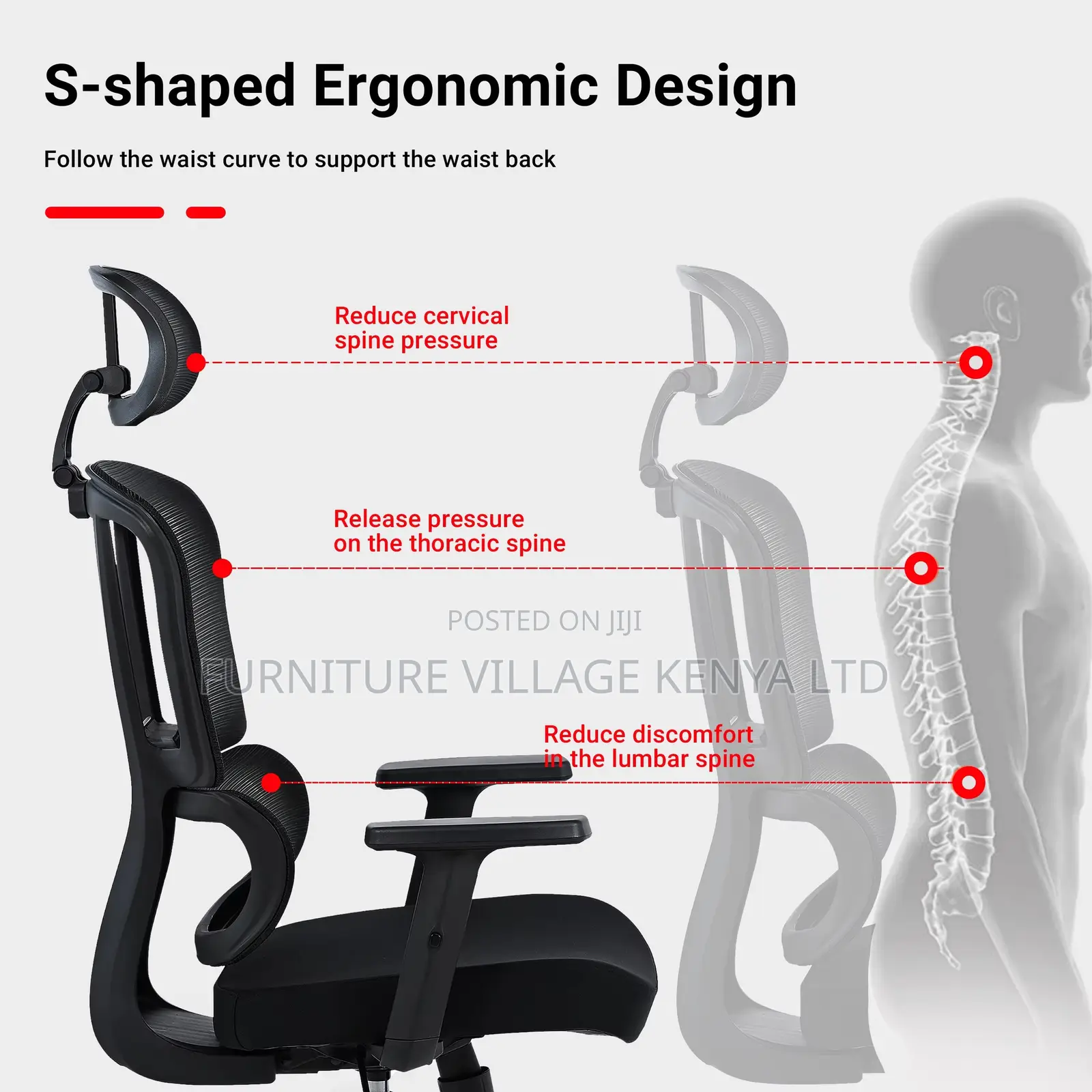 Breathable Orthopedic Reclining Manager's Seat