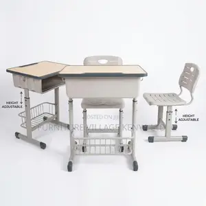 Adjustable Height School Desk and Chair Set