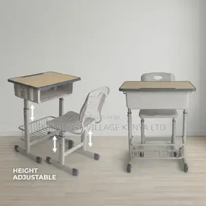 Adjustable Height School Desk and Chair Set