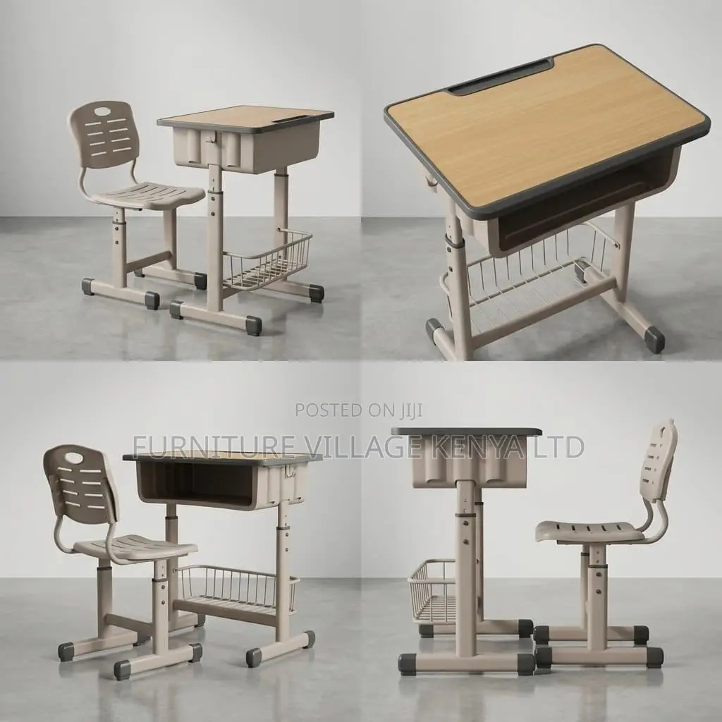 Adjustable Height School Desk and Chair Set