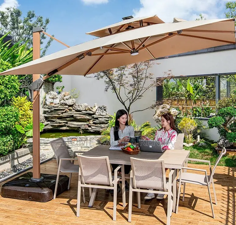 Outdoor Sunshade: Cantilever Patio Umbrella With Durable Stand