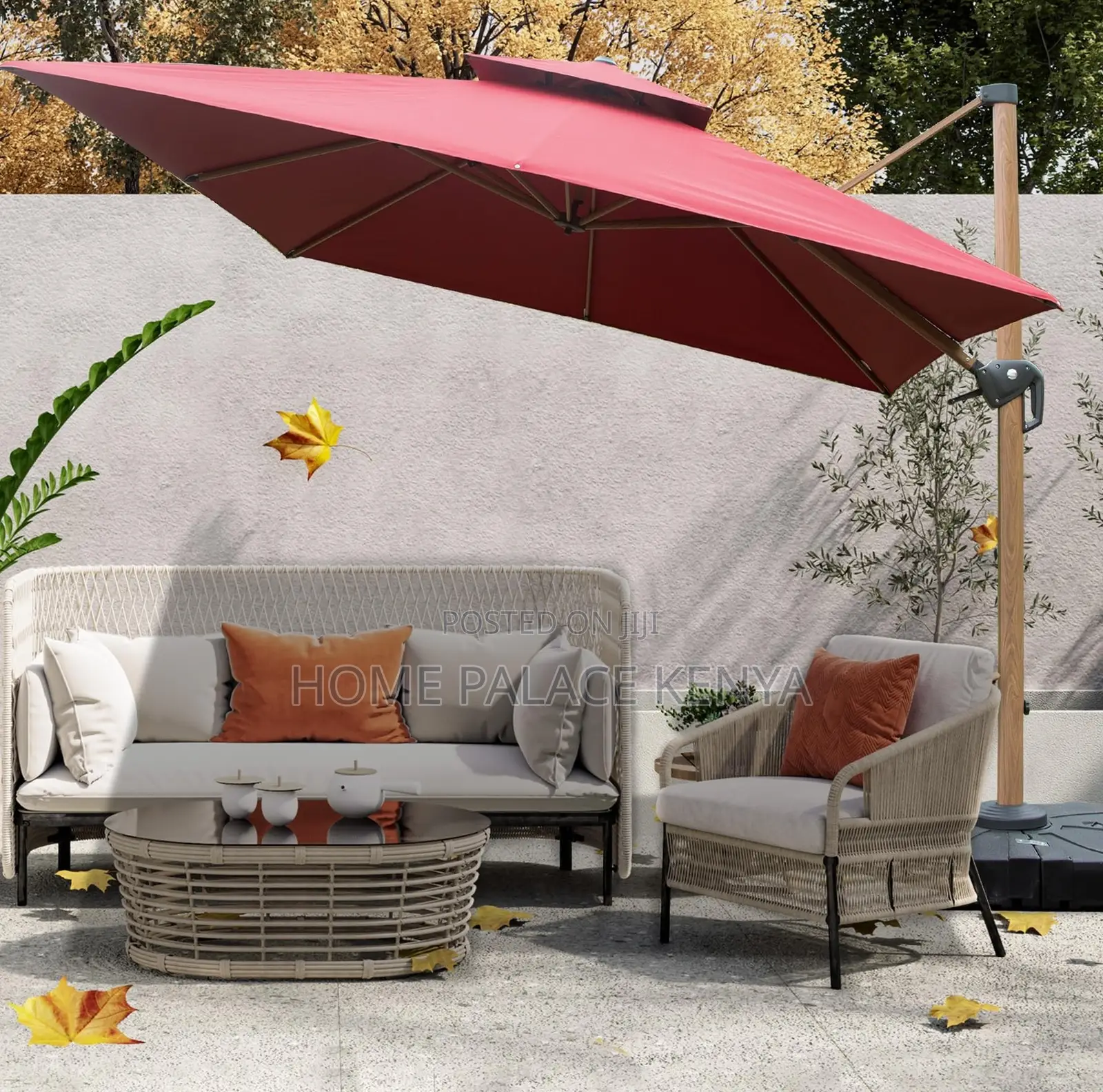 Outdoor Sunshade: Cantilever Patio Umbrella With Durable Stand