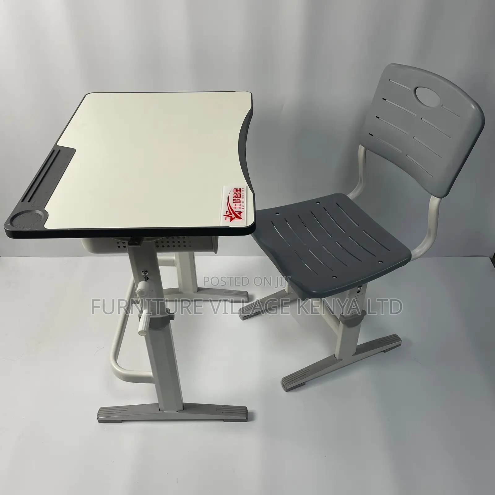 Adjustable Height School Desk and Chair Set