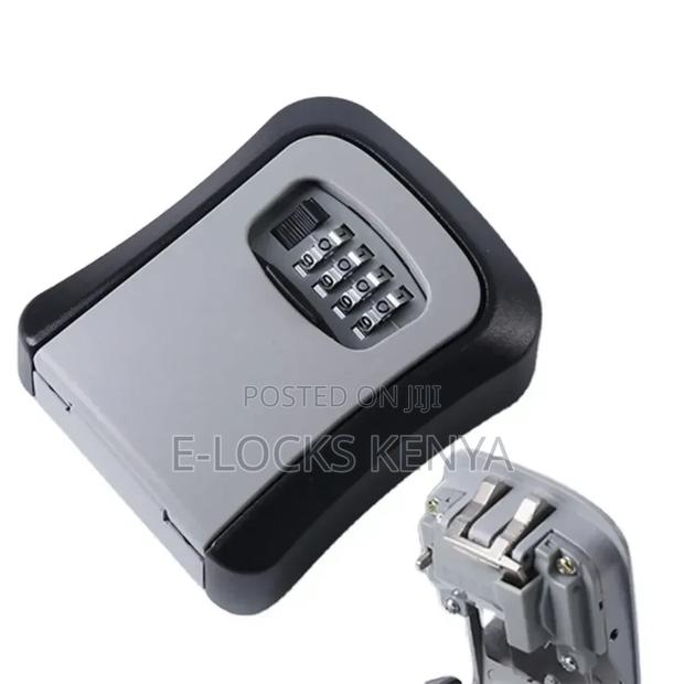 Key Lock Box Full Metallic 4-Digit Combination Key Safe Box Resettable
