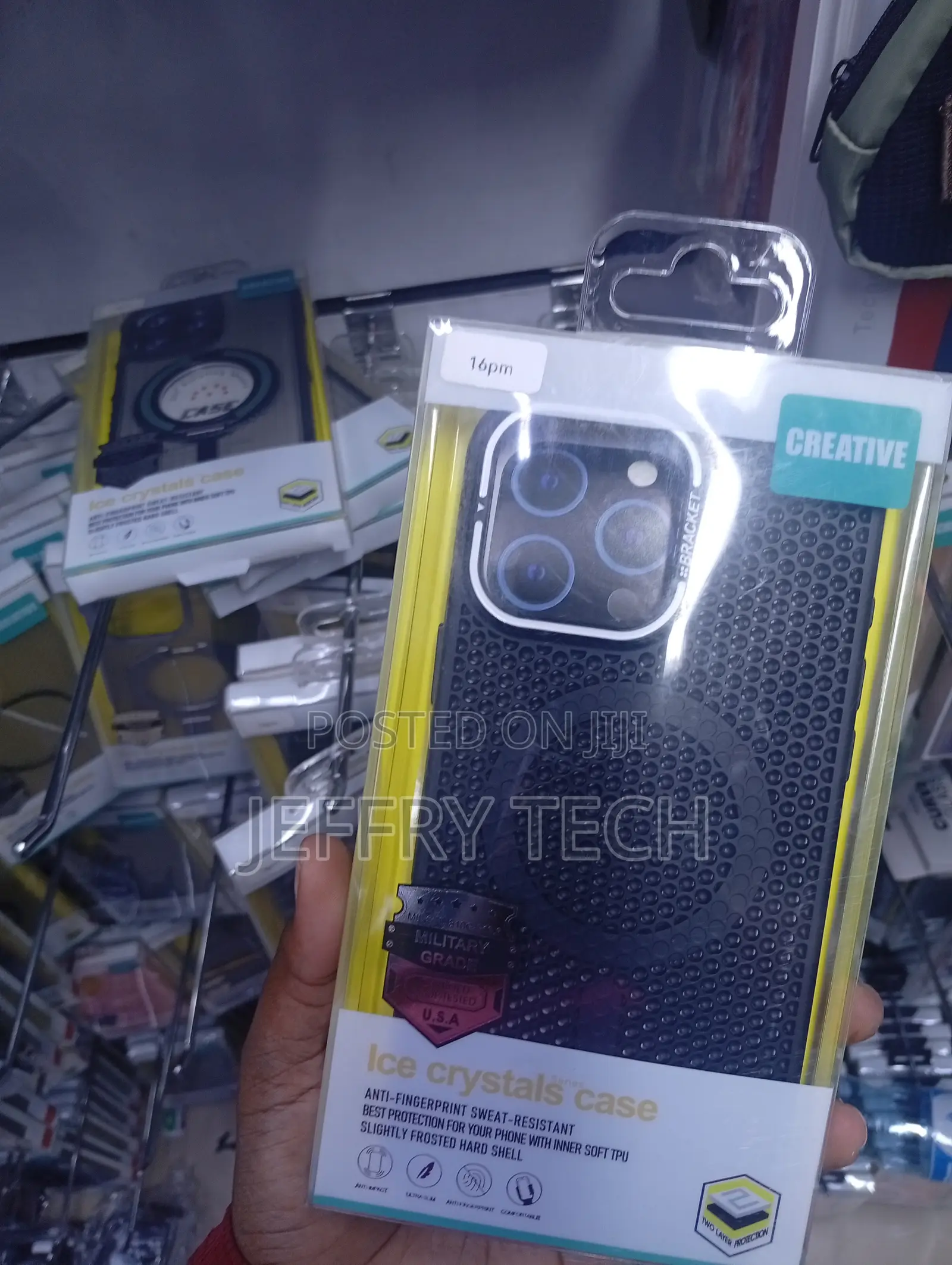 iPhone 16 Pro Max Black "Ice Crystals Case"