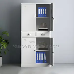 Office Cabinet : Four-Door Metal Office Cabinet