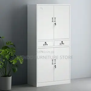 Office Cabinet : Four-Door Metal Office Cabinet