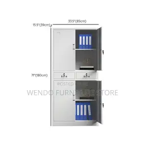 Office Cabinet : Four-Door Metal Office Cabinet