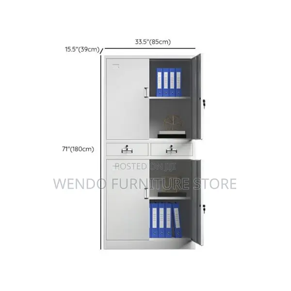 Office Cabinet : Four-Door Metal Office Cabinet