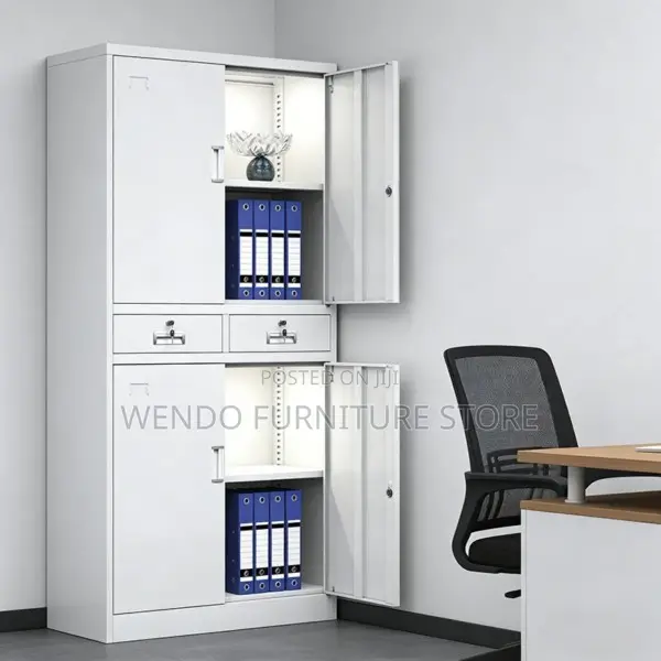 Office Cabinet : Four-Door Metal Office Cabinet