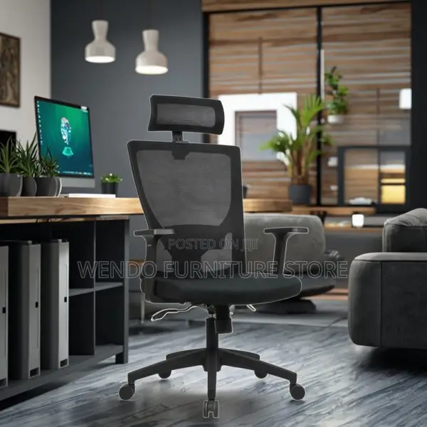 Office Chair : Black Ergonomic Mesh Home Office Chair